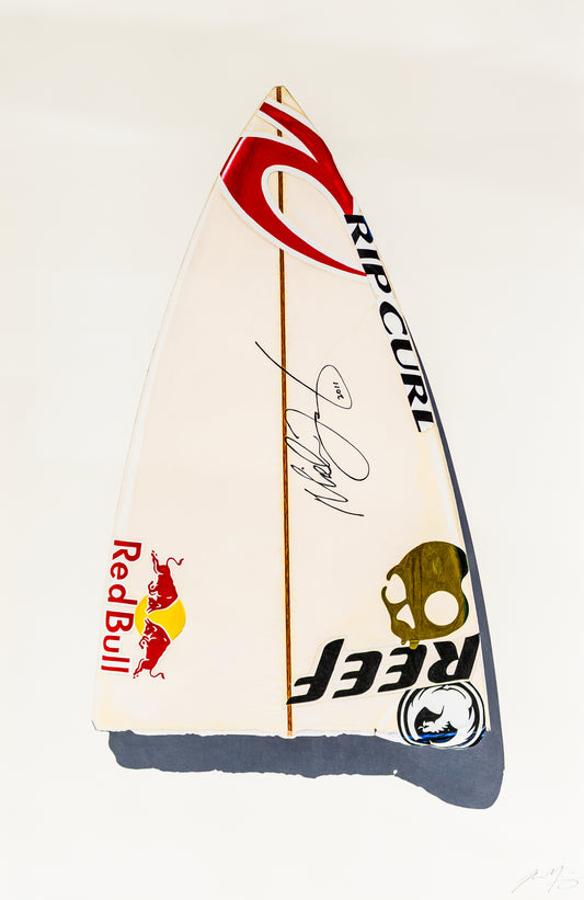 Mick Fanning Surfboard - Broken in a Cyclone Swell at Kirra
